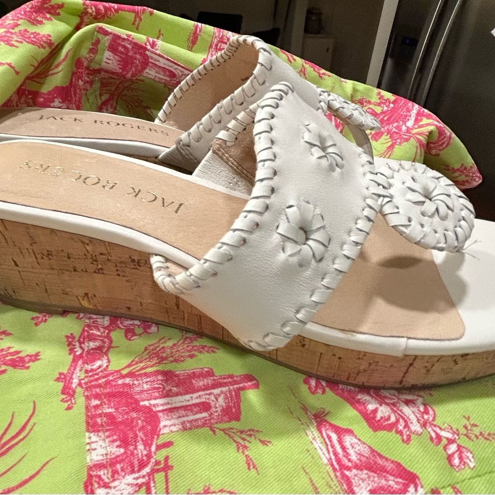 Jack Rogers White Wedge Shoes